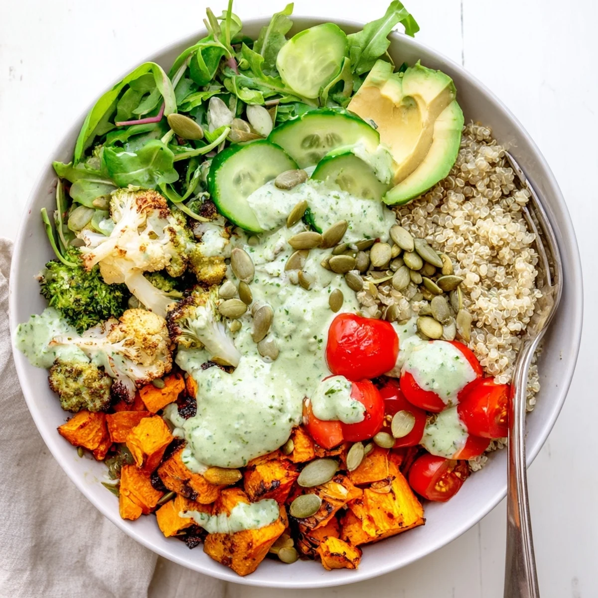 Healthy Green Goddess Veggie Bowl