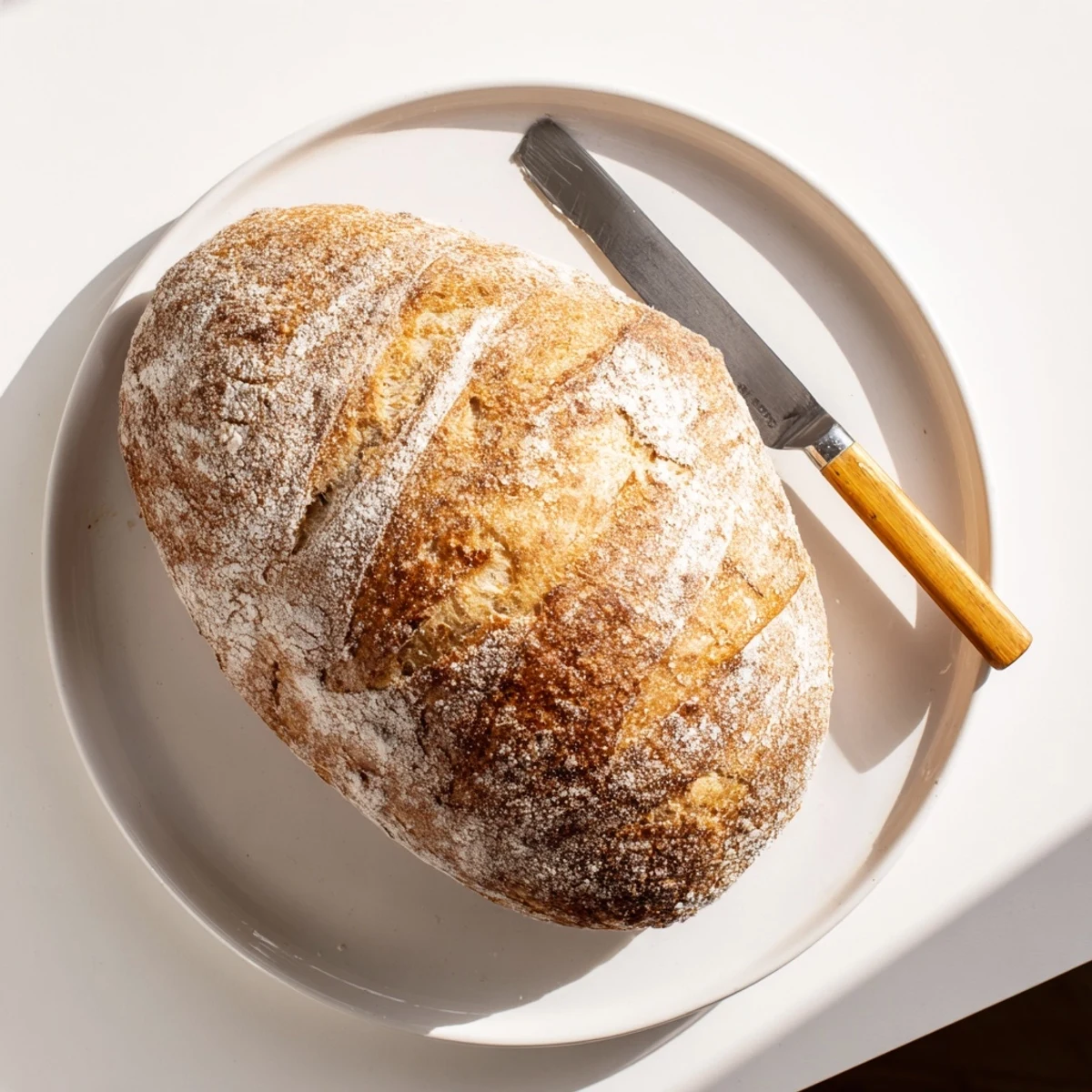 Rustic sourdough bread basket with deep slashes and chewy interior perfect for toasting