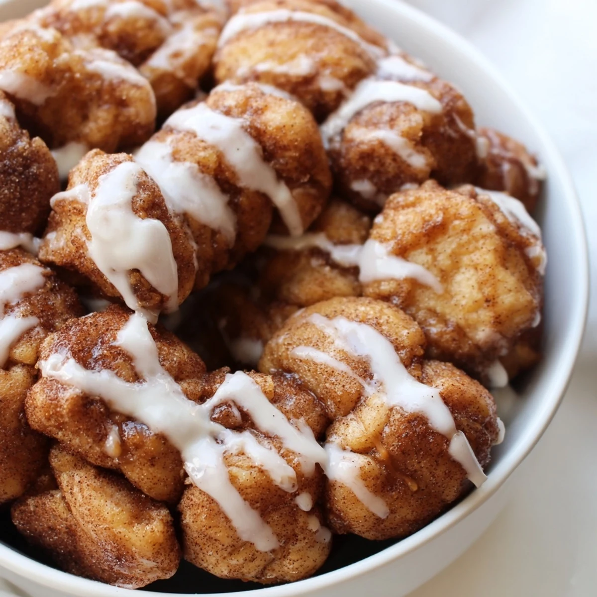 Bundt pan filled with sugar-free monkey bread balls coated in buttery cinnamon and baked until golden