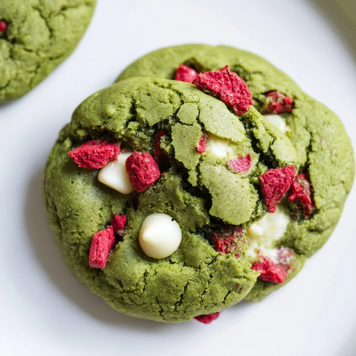 Strawberry Matcha Cookies
