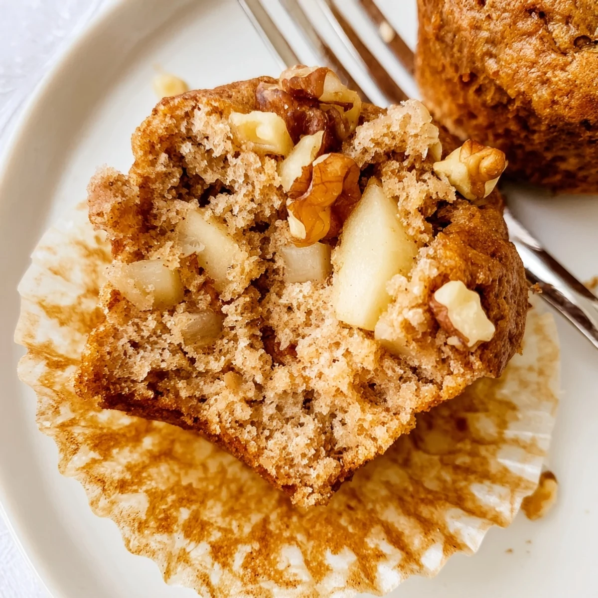 Healthy Apple Cinnamon Greek Yogurt Muffins cooling on rack, moist crumb, warm cinnamon scent