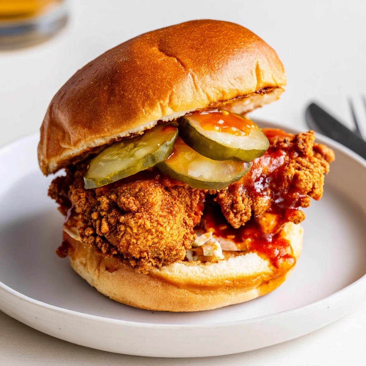 Spicy Nashville Hot Chicken Sandwiches Recipe To Savor with crispy chicken on buttery brioche