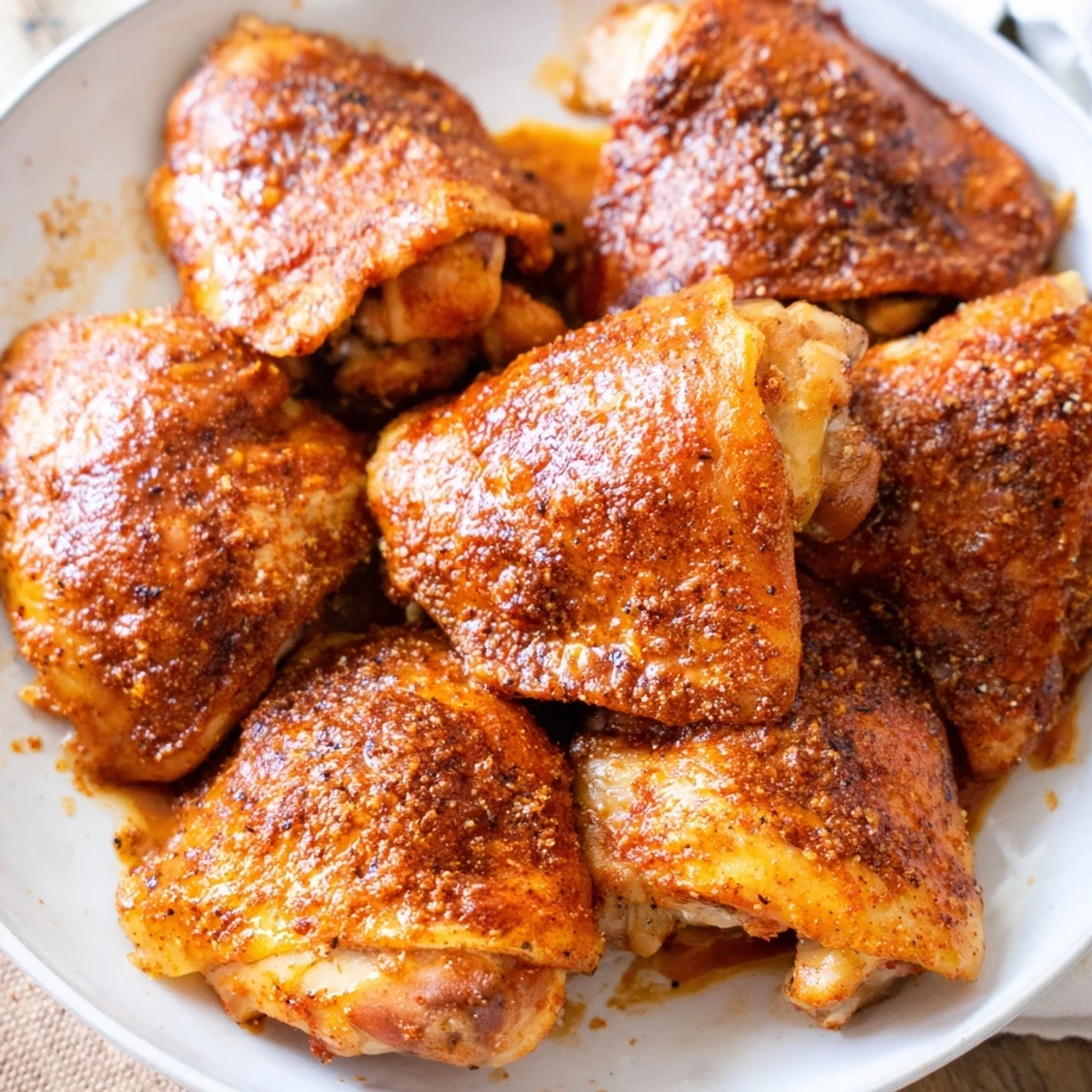 Spicy Honey Butter Fried Chicken glistening with sticky glaze, crisp golden skin