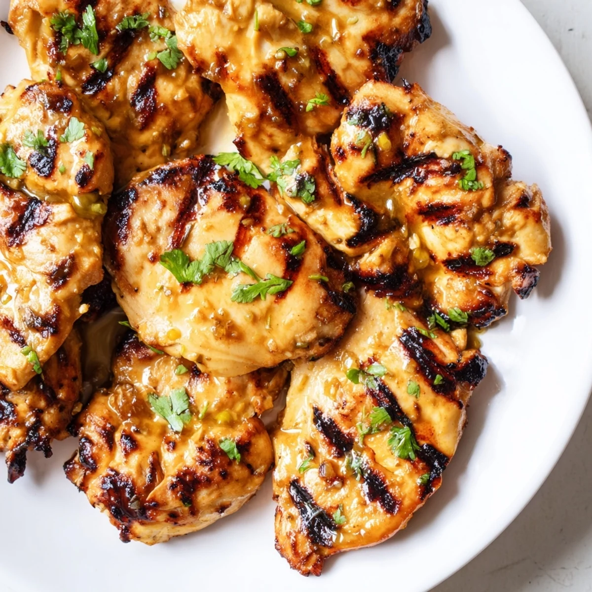 Juicy honey lime chicken sliced open showing tender meat topped with zesty lime wedges