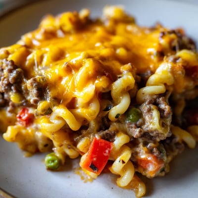Cheesy Beef and Noodle Casserole